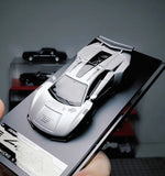 PSC 1:64 Silver LP800-4 Racing Sports Model Diecast Metal Car Model