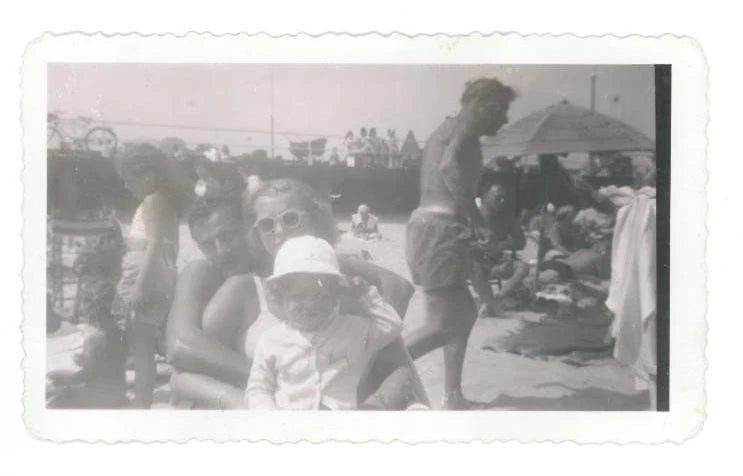 Bradley Beach New Jersey USA Board Walk Beach Vintage 1946 Ocean B&W Photograph Model