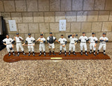 Danbury Mint 1961 New York Yankees Team Player Figurine Display Set Wooden Base Model