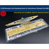 1/700 Wooden Deck Masking Sheet for German Scharnhorst Flyhawk FH1148S Model Model