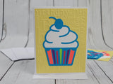 Happy Birthday Greeting Card Kit #17 [Lot of 4, Handmade, Cupcake, Masculine] Model