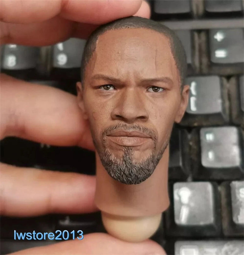 1/6 Cowboy Jamie Foxx Head Sculpt Carved For 12" Male Action Figure Body Toys Model