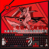 Chainsaw Man Backlit OEM Keycaps & PBT Red-Black Shell Wired Keyboard Gift Model