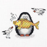 Klart counted cross stitch kit "Antarctic Fisherman" 16.5x12cm, DIY Model