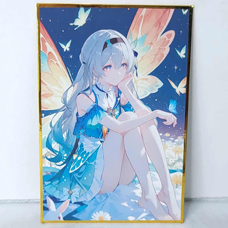 Firefly Waifu Card Anime Fairy Butterfly Girl Wall Art Oversized Board A5 Model
