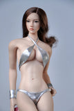 1/6 Silver Bikini Swimwear Clothes Model Fit 12'' Action Figure Model