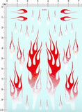 Automotive Car Motor Vehicle Model Gradient Red White Flame Water Decal 7*10cm Model