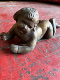 Bronze Miniature Display Object Baby Child 19TH Century Figurine Model