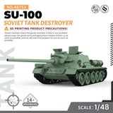 MRY-SFW SS48753 1/48 Military Model Kit Soviet SU-100 Tank Destroyer Model