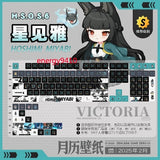 Anime Zenless Zone Zero Hoshimi Miyabi PBT Keycap 120 Keys for Cherry MX Keypads Model