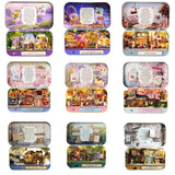 US DIY Diorama Wooden Dollhouse Set Boxes Theatre W/Furniture Collection Gifts Model
