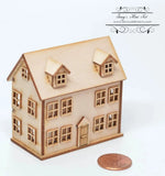 Kit 1:144 Laser Cut Colonial Dollhouse Kit (Plain) DIY Dollhouse SMA HS001B Model