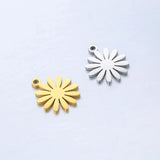 10pcs Stainless Steel Charms Daisy Flowers Pendant for diy Jewelry Charms