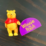 Disney Winnie the Pooh 3" DUPLO Mini Figure Figurine w/ Purple Display Stand Model