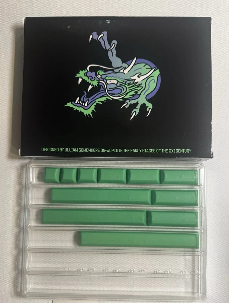 KAT Cyberspace Green Bars Keycap Set by Keyreative PBT KAT Profile New Keyboard Model