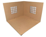2 Sided Dollhouse Roombox w/Window| Dollhouse  1:12 Scale with Floor & Siding Model
