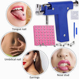 DIY Jewelry Ear Piercing Gun Professional Body Nose Navel Tool Kit with 98 Studs Model