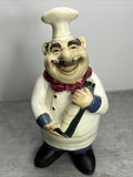 Chef Holding a Bottle of Broken Wine Collectable Figurine Display Model