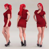 1:64 1:43 Female Model Posing Miniature Figure Sand Table Model For Cars Vehicle Model