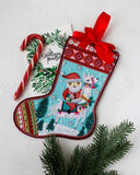 DIY Bead embroidery kit on art canvas "I believe in fairy tales", Christmas Model
