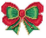 Cross Stitch Kit ~ Mill Hill 2026 Winter Holiday - Holiday Bow #MH18-2633 Model