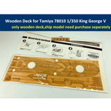 Wooden Deck for Tamiya 78010 1/350 Scale King George V Ship Model Kit Model