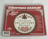 Vogart Christmas Dazzler Cross Stitch Kit Sampler Rhinestones 2921L New Model