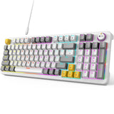 AK96 Mechanical Gaming Keyboard, Pre-Lubed Red Switches, 96 Keys Full Size wi... Model