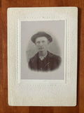Midwestern Country Boy Antique Photo On Board Unmarked 4x6 Model