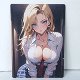 Android 18 Office Double Sided Waifu Card Anime Girl Wall Art Oversized Board A5 Model