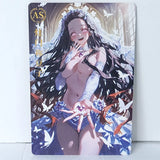 Nezuko Waifu Card Anime Wedding Day Butterfly Girl Wall Art Oversized Board A5 Model