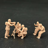 1/72 Scale WW2 British Paratroopers Mortar Airborne 5 Figures Resin model kit Model