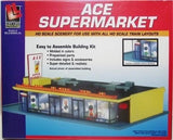 Life Like 433-1330 HO Scale Ace Super Market Molded in Colors Building Kit Model