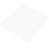 24"x12" Wire Grid Panel, 2 Pack Wall Grid Decorative Board Photo Display White Model
