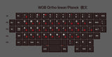 Planck Ortho linear Dye Sub PBT Keycap Model