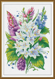 DIY Cross stitch kit "Lyrics of tenderness" Lilies Craft Art Unique Gift Model