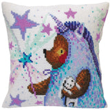 CdA stamped cross stitch kit cushion "In the unicorn's suit " 5422, 40x40cm, DIY Model