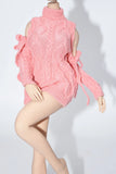 1/6th Pink Sweater Top Clothes Model Fit 12in PH TBL JO Female Action Figure Toy Model