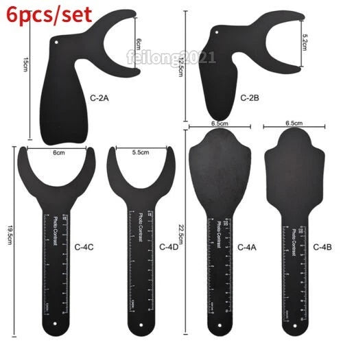 Dental Oral Photo Contrast 6Pc Black Background Board Photography Contraster Model