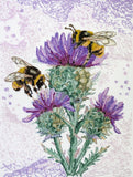 Cross Stitch Kit "Hunting for nectar", size 10.6x14.2 in (27.0x36.0 cm) Model