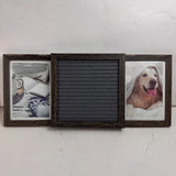 Oak Letters Rustic Grey Felt Letter Board Double Photo Picture Frame 16x7 inches Model