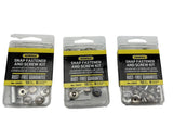 General Tools 12657 Snap Fastener & Screw Kit 12 Sets 6 Screw Bases Lot of 3 Model