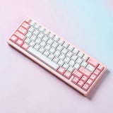 1.7mm Thickness Pink White Hazakura Copy Keycaps Cherry Profile PBT Keycap Set Model