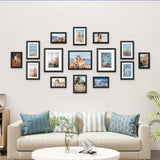 15 Pack Picture Frames Set with Multiple Sizes for Wall and Tabletop Display Model