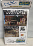 J Burke Gas Station Building Laser Cut Wood Kit HO Scale Monroe Models 2218 Model