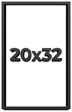 20x32 Shadow Box Frame Black | 1 inches Deep Real Wood Contemporary Shadowbox Di Model