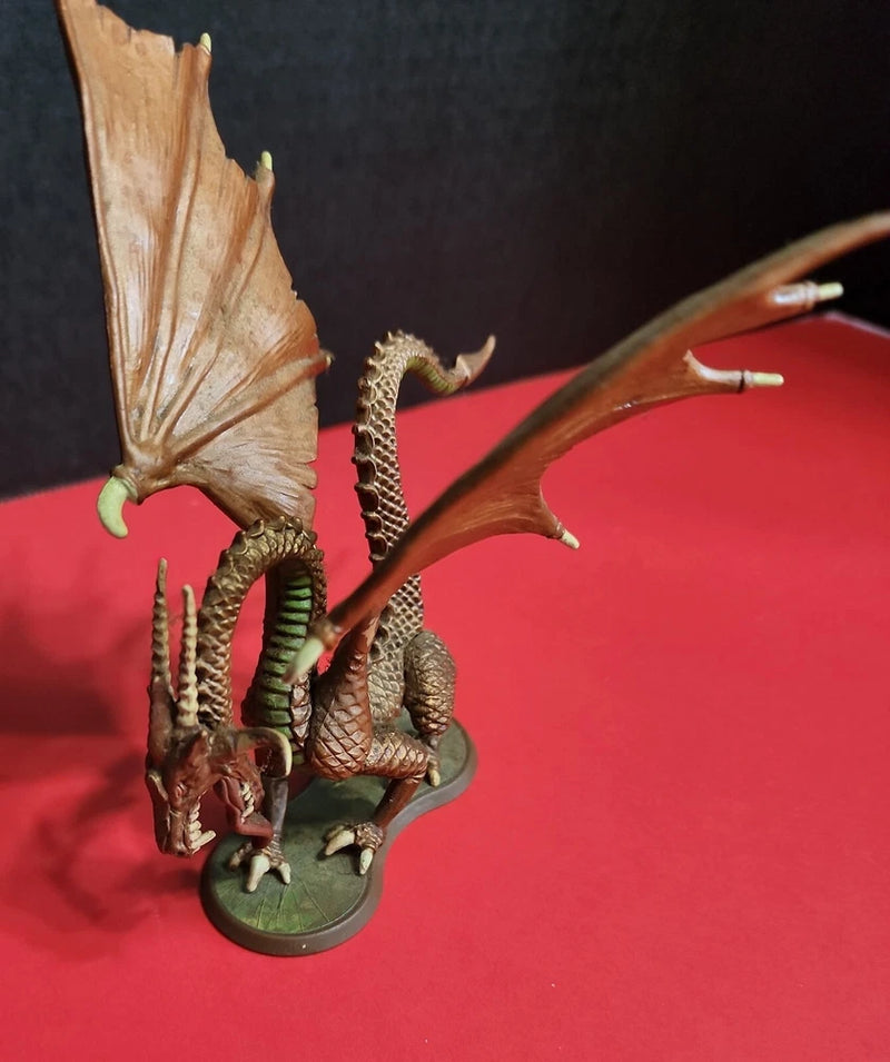 Dragon figurine statue plastic display piece gold bronze monster Model