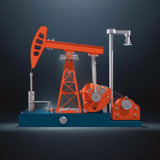 Oil Pumping Unit Metal Assembly Model Electric DIY Pump Jack Creative Kit Toys Model