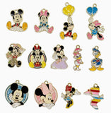 Lot Cartoon mickey minnie mix charm Pendant DIY bracelet earring Jewelry Making Charms