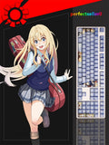 Your Lie in April Miyazono Kaori Keycap PBT Sublimation Cherry MX For Keyboards Model